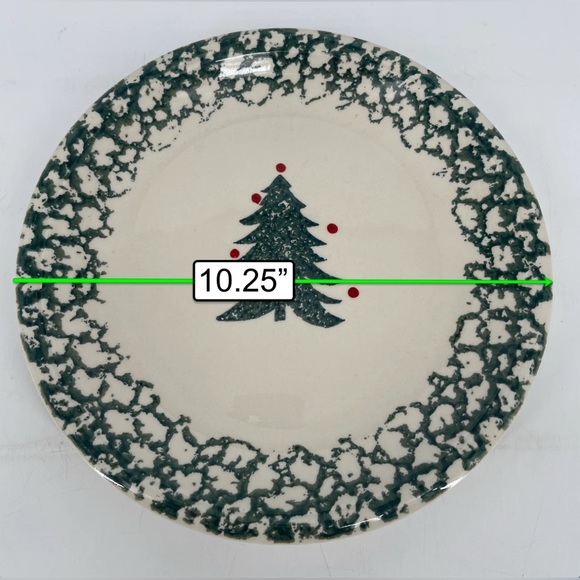 Festive Tree Design Plate-Folk Craft By Tienshan Winter Wonderland Holiday .4 - Picture 12 of 14